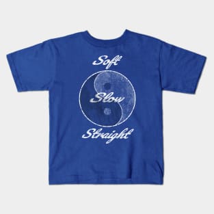 Soft slow straight qi gong tai chi energy flow Kids T-Shirt